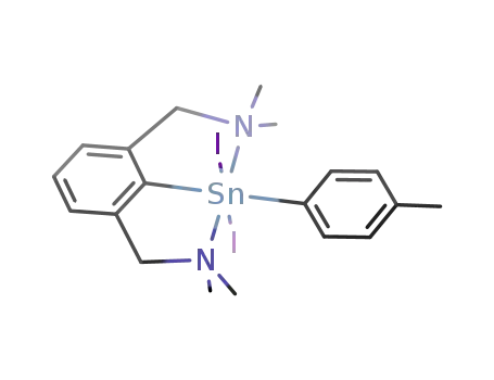 trans-(2,6-bis-{(dimethylamino)methyl}phenyl)4-tolyltin(IV) diiodide