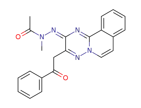 2-(2-acetyl-2-methylhydrazono)-3-benzoylmethyl-2H-isoquinolino<2,1-b>-as-triazine
