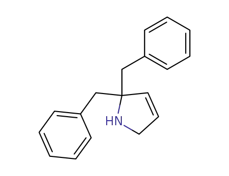 Molecular Structure of 114090-53-8 (1H-Pyrrole, 2,5-dihydro-2,2-bis(phenylmethyl)-)