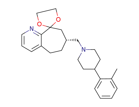 (+)-4-(2-methylphenyl)-1-{(7R)-5,6,7,8-tetrahydrospiro[cyclohepta[b]pyridine-9,2'-[1,3]dioxolan]-7-ylmethyl}piperidine