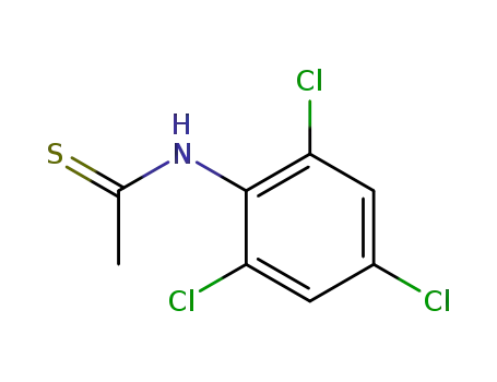 Molecular Structure of 62248-09-3 (Ethanethioamide, N-(2,4,6-trichlorophenyl)-)