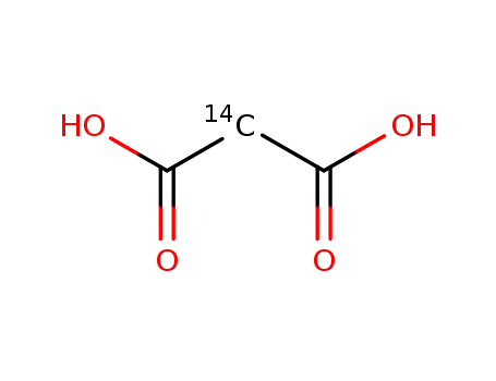 Molecular Structure of 3715-08-0 (MALONIC ACID, [2-14C])