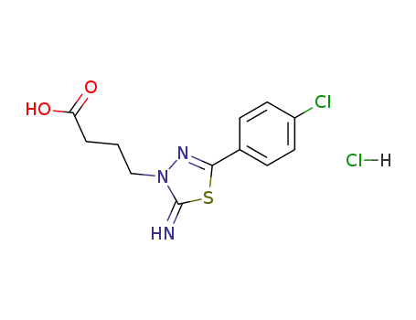 5-(4-chlorophenyl)-2-imino-1,3,4-thiadiazole-3(2H)-butanoic acid, hydrochloride salt