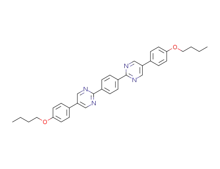 Molecular Structure of 128454-68-2 (1.4-bis-<5-(p-butoxyphenyl)pyrimidin-2-yl>benzene)
