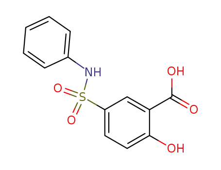 Molecular Structure of 62547-03-9 (Benzoic acid, 2-hydroxy-5-[(phenylamino)sulfonyl]-)
