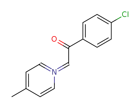 Molecular Structure of 25357-56-6 (Pyridinium, 4-methyl-, 2-(4-chlorophenyl)-2-oxoethylide)
