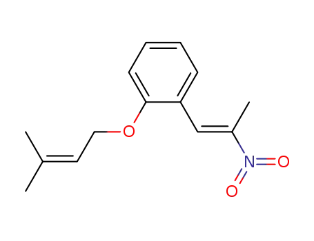 Benzene, 1-[(3-methyl-2-butenyl)oxy]-2-(2-nitro-1-propenyl)-, (E)-