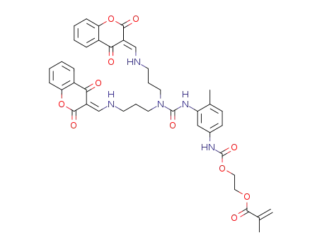 N,N-Bis-<3-<(2,4-dioxochroman-3-yliden-methyl)amino>-propyl>-N'-<5-(2-methacryloyloxy-ethoxycarbonylamino)-2-methyl-phenyl>-harnstoff
