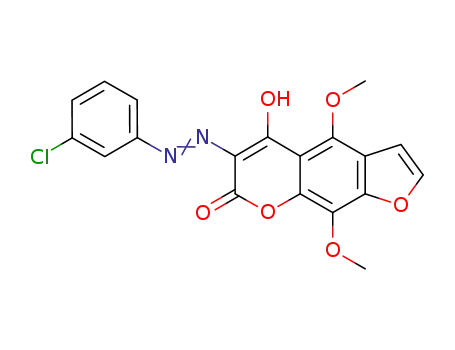6-(3-Chloro-phenylazo)-5-hydroxy-4,9-dimethoxy-furo[3,2-g]chromen-7-one