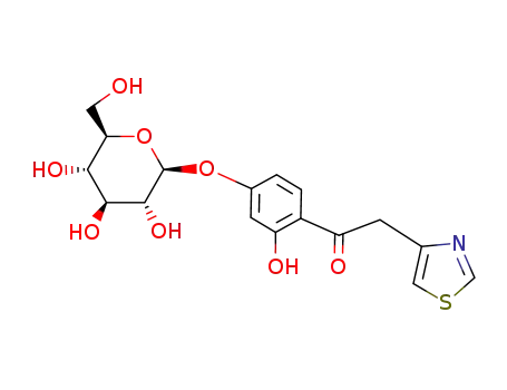 1-[2-Hydroxy-4-((2S,3R,4S,5S,6R)-3,4,5-trihydroxy-6-hydroxymethyl-tetrahydro-pyran-2-yloxy)-phenyl]-2-thiazol-4-yl-ethanone