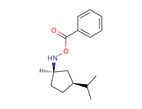 Molecular Structure of 141185-78-6 (Cyclopentanamine, N-(benzoyloxy)-1-methyl-3-(1-methylethyl)-, cis-)