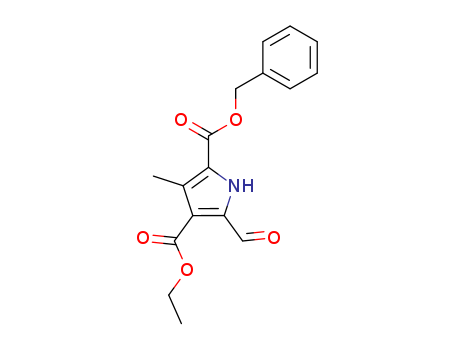 1H-Pyrrole-2,4-dicarboxylic acid, 5-formyl-3-methyl-, 4-ethyl 2-(phenylmethyl) ester