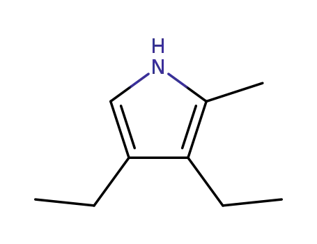 Molecular Structure of 34874-30-1 (2-Methyl-3,4-diethyl-1H-pyrrole)