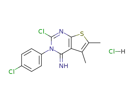Thieno[2,3-d]pyrimidin-4(3H)-imine,
2-chloro-3-(4-chlorophenyl)-5,6-dimethyl-, monohydrochloride