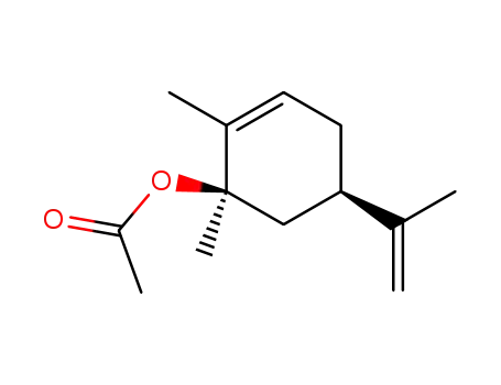 Molecular Structure of 88399-92-2 (2-Cyclohexen-1-ol, 1,2-dimethyl-5-(1-methylethenyl)-, acetate, trans-)