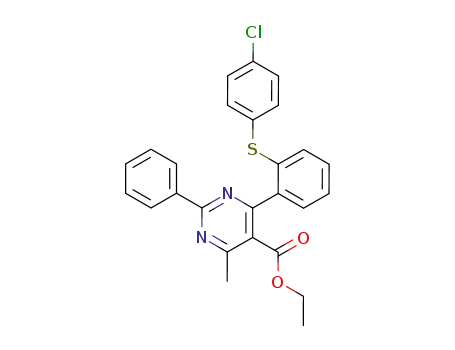 5-Pyrimidinecarboxylic acid,
4-[2-[(4-chlorophenyl)thio]phenyl]-6-methyl-2-phenyl-, ethyl ester