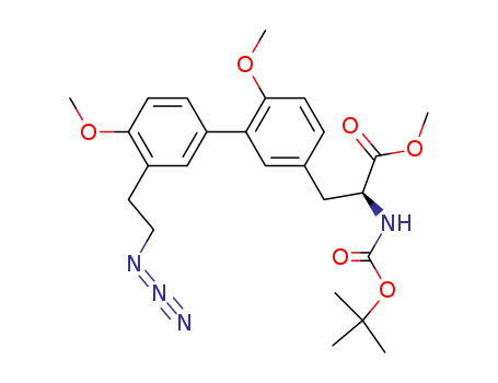 3-<3-(2-azidoethyl)-4-methoxyphenyl>-N-tert-butoxycarbonyl-O-methyl-(S)-tyrosine methyl ester