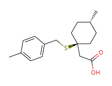 trans-4-methyl-1-<<(4-methylphenyl)methyl>thio>cyclohexaneacetic acid
