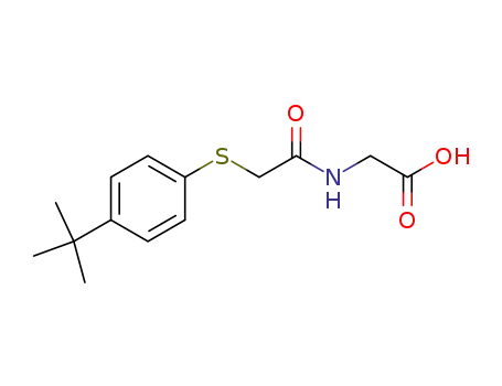 Molecular Structure of 128781-39-5 (N-<<(4-tert-butylphenyl)thio>acetyl>glycine)