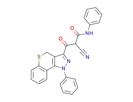 2-シアノ-3-オキソ-N-フェニル-3-{1-フェニル-1H,4H-チオクロメノ[4,3-c]ピラゾール-3-イル}プロパンアミド