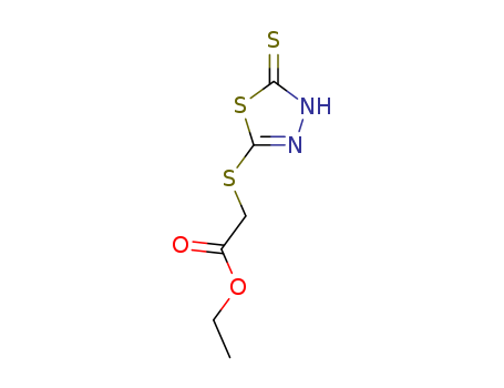 Acetic acid, [(4,5-dihydro-5-thioxo-1,3,4-thiadiazol-2-yl)thio]-, ethyl ester