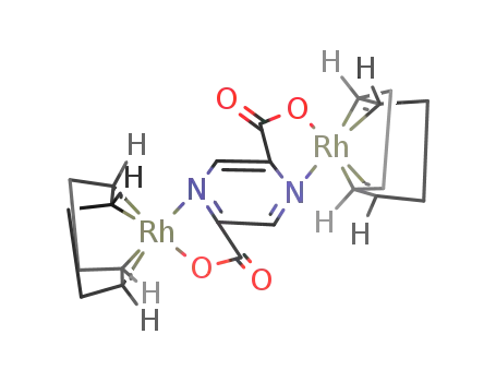 dirhodium(I)(2,5-pyrazinedicarboxylato)(1,5-cyclooctadiene)2