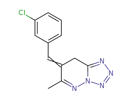 Molecular Structure of 105826-75-3 (Tetrazolo[1,5-b]pyridazine,
7-[(3-chlorophenyl)methylene]-7,8-dihydro-6-methyl-)