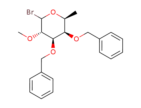 (2S,3R,4R,5S)-3,4-Bis-benzyloxy-6-bromo-5-methoxy-2-methyl-tetrahydro-pyran