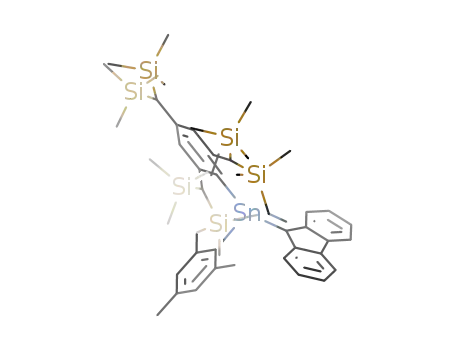Molecular Structure of 874180-87-7 (2,4,6-tris[bis(trimethylsilyl)methyl]phenyl mesityl SnCC<sub>12</sub>H<sub>8</sub>)
