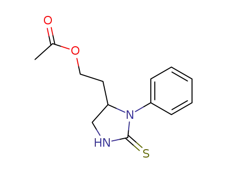 Molecular Structure of 80862-50-6 (1-phenyl-2-thio-5-(β-acetoxyethyl)tetrahydroimidazole)