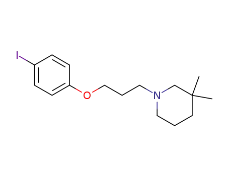 Molecular Structure of 942260-14-2 (1-{3-[(4-iodophenyl)oxy]propyl}-3,3-dimethylpiperidine)
