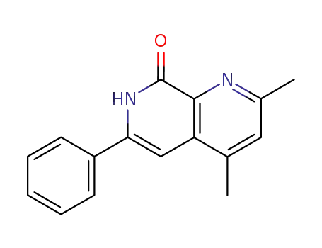Molecular Structure of 97308-42-4 (2,4-dimethyl-6-phenyl-1,7-naphthyridin-8(7H)-one)
