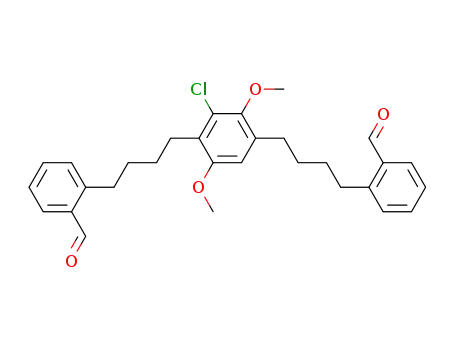Benzaldehyde,
2,2'-[(2-chloro-3,6-dimethoxy-1,4-phenylene)di-4,1-butanediyl]bis-