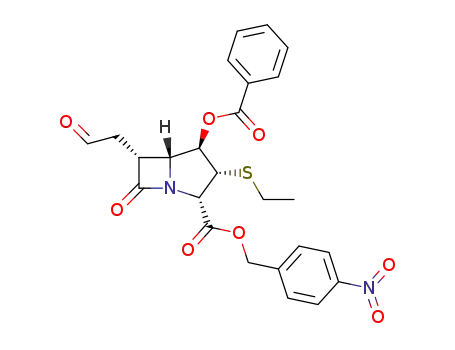 p-Nitrobenzyl (2RS,3SR,4SR,5SR,6SR)-4-benzoyloxy-3-ethylthio-7-oxo-6-(2-oxoethyl)-1-azabicyclo<3.2.0>heptane-2-carboxylate