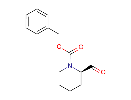 Molecular Structure of 1068012-41-8 ((2R)-Formyl-1-piperidinecarboxylic Acid Phenylmethyl Ester)