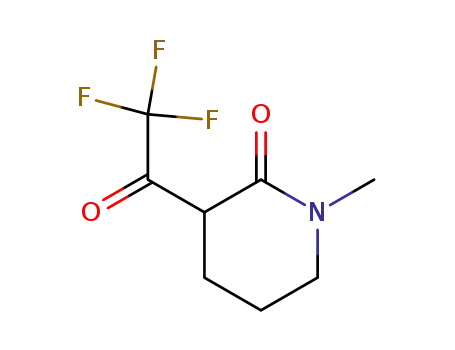 Molecular Structure of 154207-41-7 (2-Piperidinone, 1-methyl-3-(trifluoroacetyl)- (9CI))