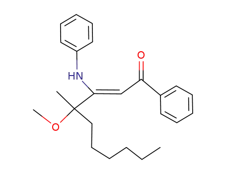 Molecular Structure of 89154-40-5 (2-Decen-1-one, 4-methoxy-4-methyl-1-phenyl-3-(phenylamino)-)
