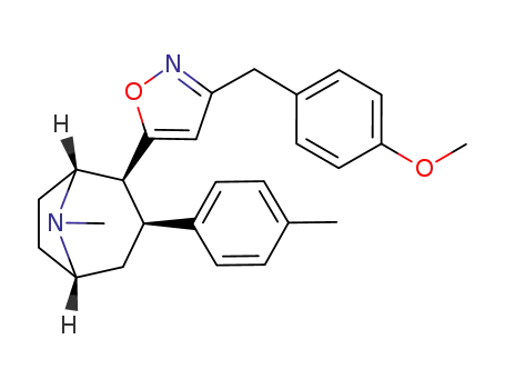 3β-(4-methylphenyl)-2β-[3'-(4-methoxybenzyl)isoxazol-5-yl]tropane