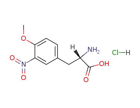 Molecular Structure of 143674-72-0 (L-Tyrosine, O-methyl-3-nitro-, monohydrochloride)