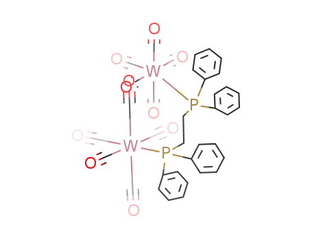 Molecular Structure of 15413-06-6 ({μ-bis(diphenylphosphino)ethane}-bis{pentacarbonyltungsten(0)})