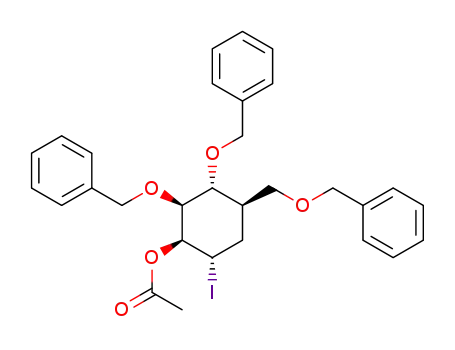 (1R,2R,3R,4S,6R)-3-O-acetyl-1,2-di-O-benzyl-6-benzyloxymethyl-4-iodocyclohexane-1,2,3-triol