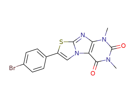 7-(4-bromo-phenyl)-1,3-dimethyl-1<i>H</i>-thiazolo[2,3-<i>f</i>]purine-2,4-dione