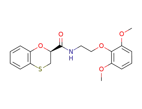 Molecular Structure of 109912-68-7 ((S)-2,3-Dihydro-benzo[1,4]oxathiine-2-carboxylic acid [2-(2,6-dimethoxy-phenoxy)-ethyl]-amide)