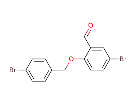 Molecular Structure of 84102-43-2 (5-BROMO-2-[(4-BROMOBENZYL)OXY]BENZALDEHYDE)
