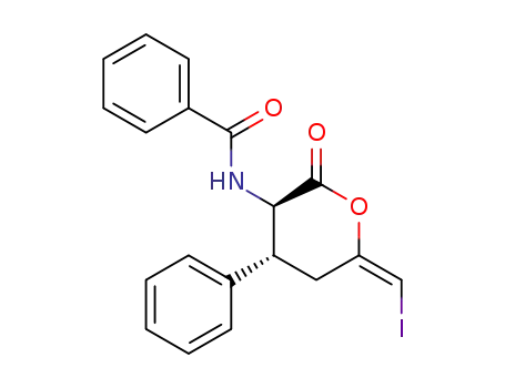 (3R<sup>*</sup>,4R<sup>*</sup>)-3-benzamido-4-phenyl-6(E)-(iodomethylidene)tetrahydro-2-pyranone