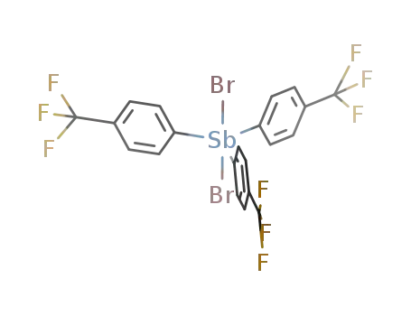 tris{p-(trifluoromethyl)phenyl}antimony dibromide