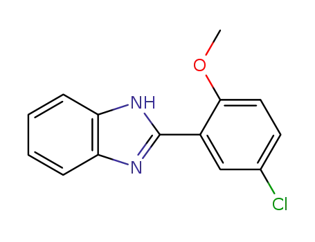 Molecular Structure of 62871-15-2 (1H-Benzimidazole, 2-(5-chloro-2-methoxyphenyl)-)