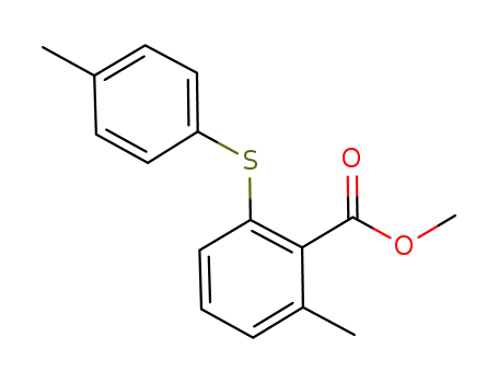 Molecular Structure of 1140530-63-7 (methyl 6-methyl-2-(p-tolylsulfanyl)benzoate)