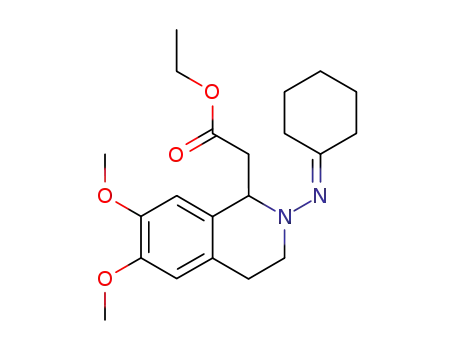 Molecular Structure of 101041-10-5 (2-Cyclohexylidenamino-6,7-dimethoxy-1-ethoxycarbonylmethyl-1,2,3,4-tetrahydroisochinolin)