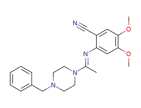 Piperazine,
1-[1-[(2-cyano-4,5-dimethoxyphenyl)imino]ethyl]-4-(phenylmethyl)-